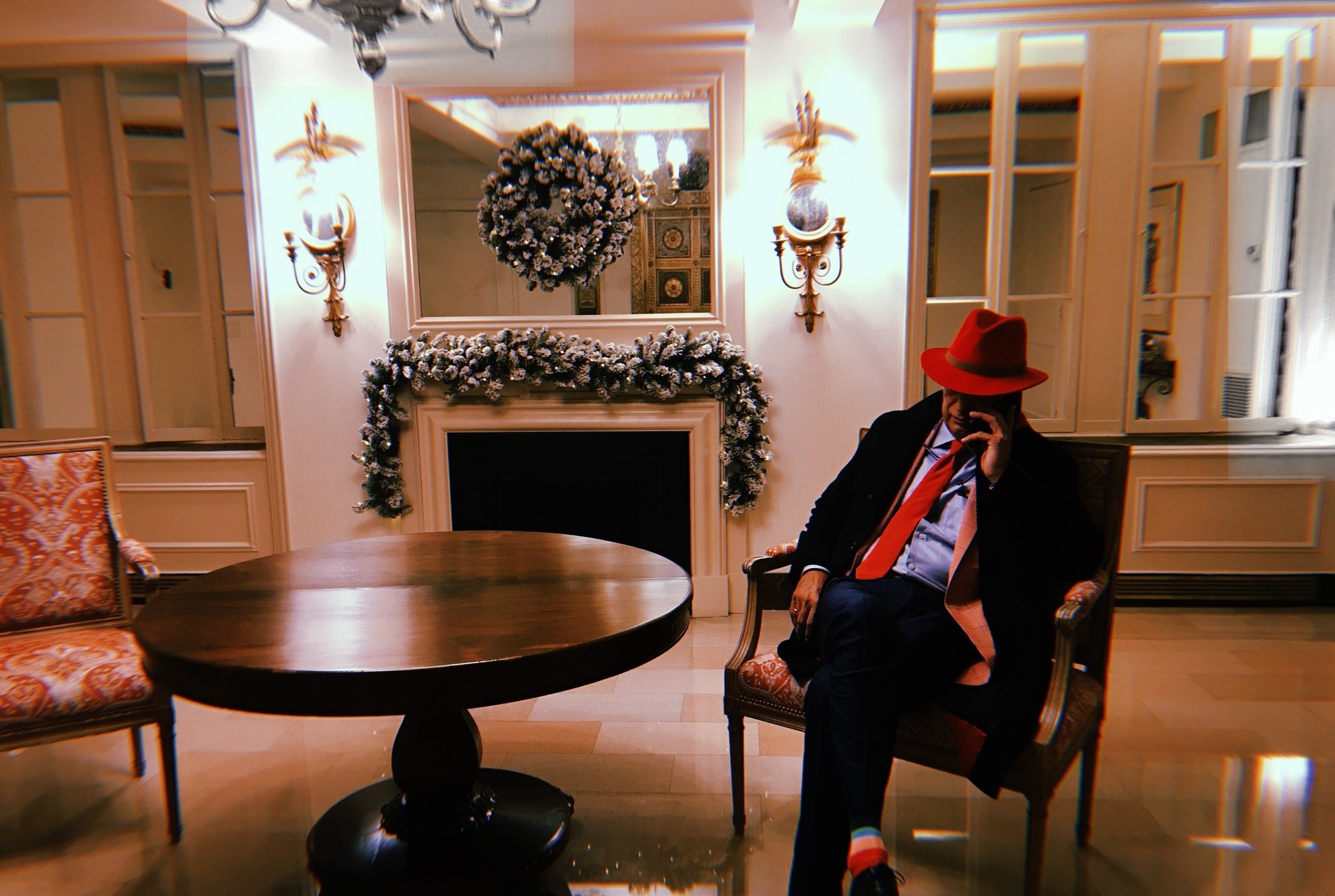 Shaban Alam in his signature red hat, archival photograph
